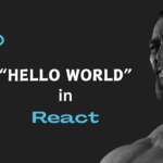 how to write hello world in react js