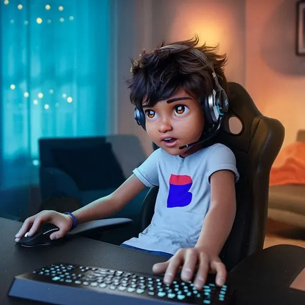 quick server - a boy coding and gradent background